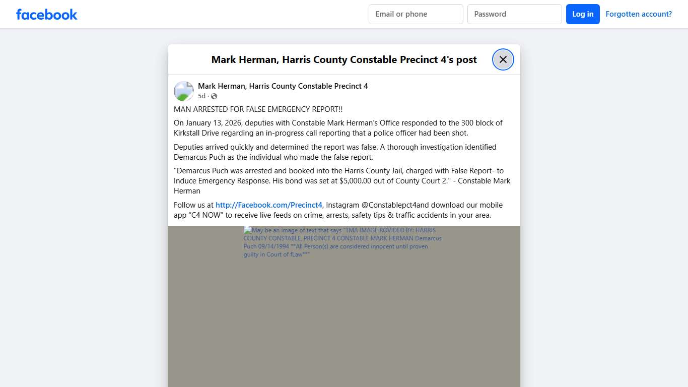 MAN... - Mark Herman, Harris County Constable Precinct 4 | Facebook